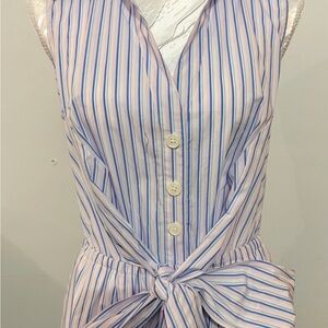 Derek Lam 10 Crosby Striped Blue and Pink Maxi Dress